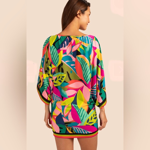 TRINA TURK | RAINFOREST SWIM TUNIC SZ SMALL - Picture 2 of 10